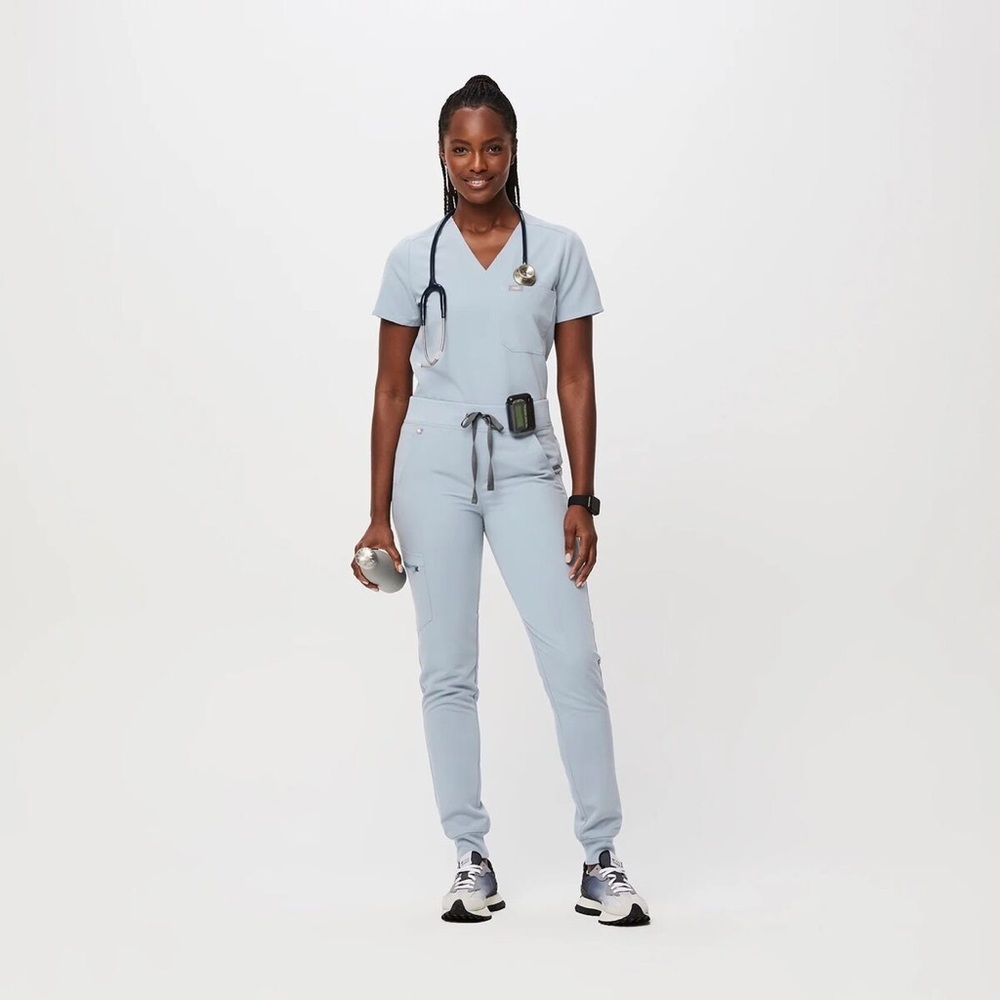 Figs scrub set S - in Dusty Blue